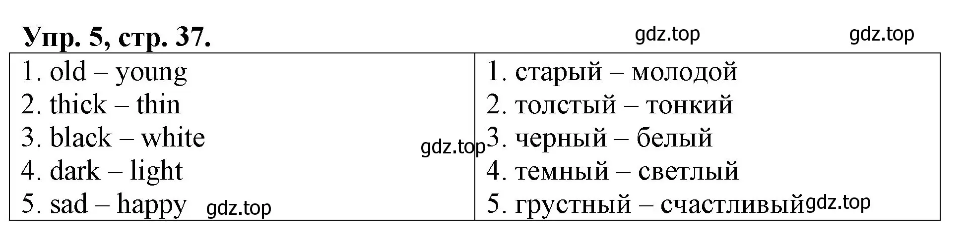 Решение номер 5 (страница 37) гдз по английскому языку 3 класс Афанасьева, Михеева, контрольные работы