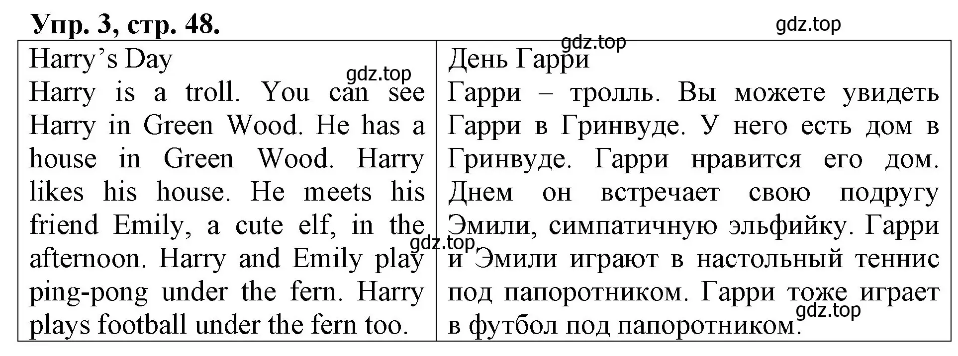 Решение номер 3 (страница 48) гдз по английскому языку 3 класс Афанасьева, Михеева, контрольные работы