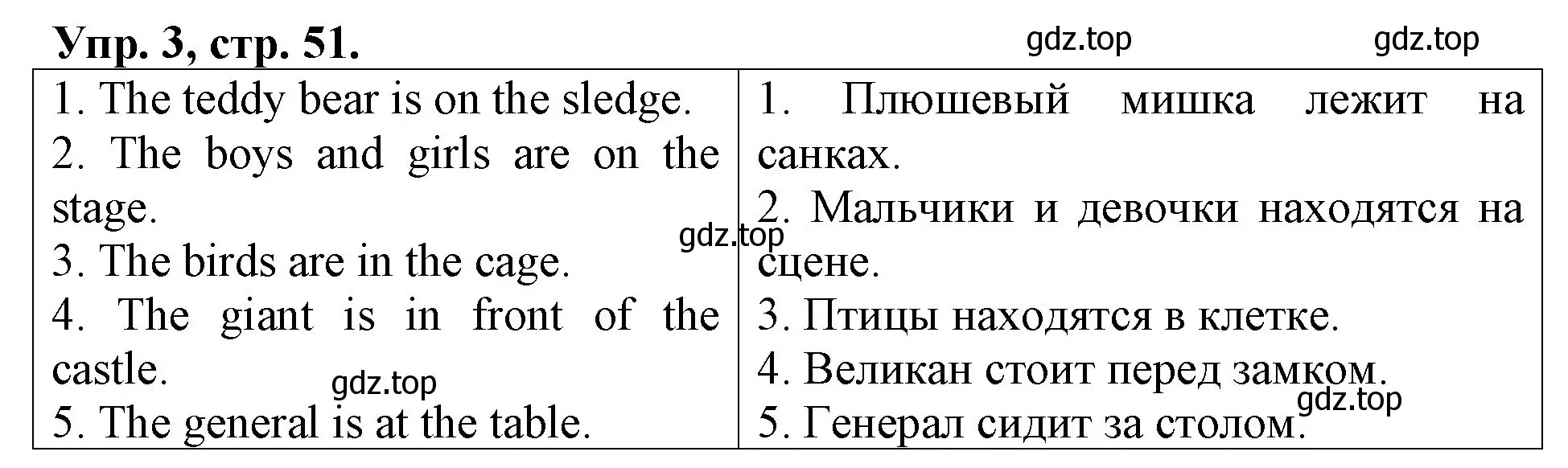 Решение номер 3 (страница 51) гдз по английскому языку 3 класс Афанасьева, Михеева, контрольные работы