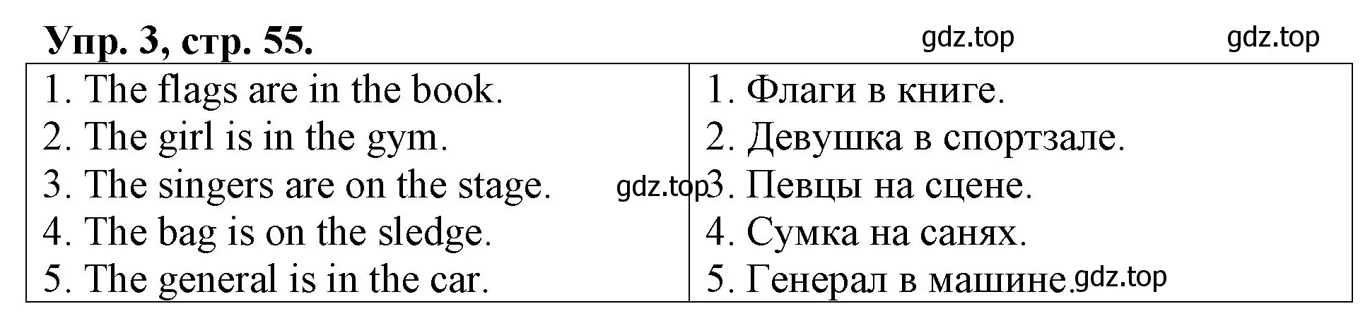 Решение номер 3 (страница 55) гдз по английскому языку 3 класс Афанасьева, Михеева, контрольные работы