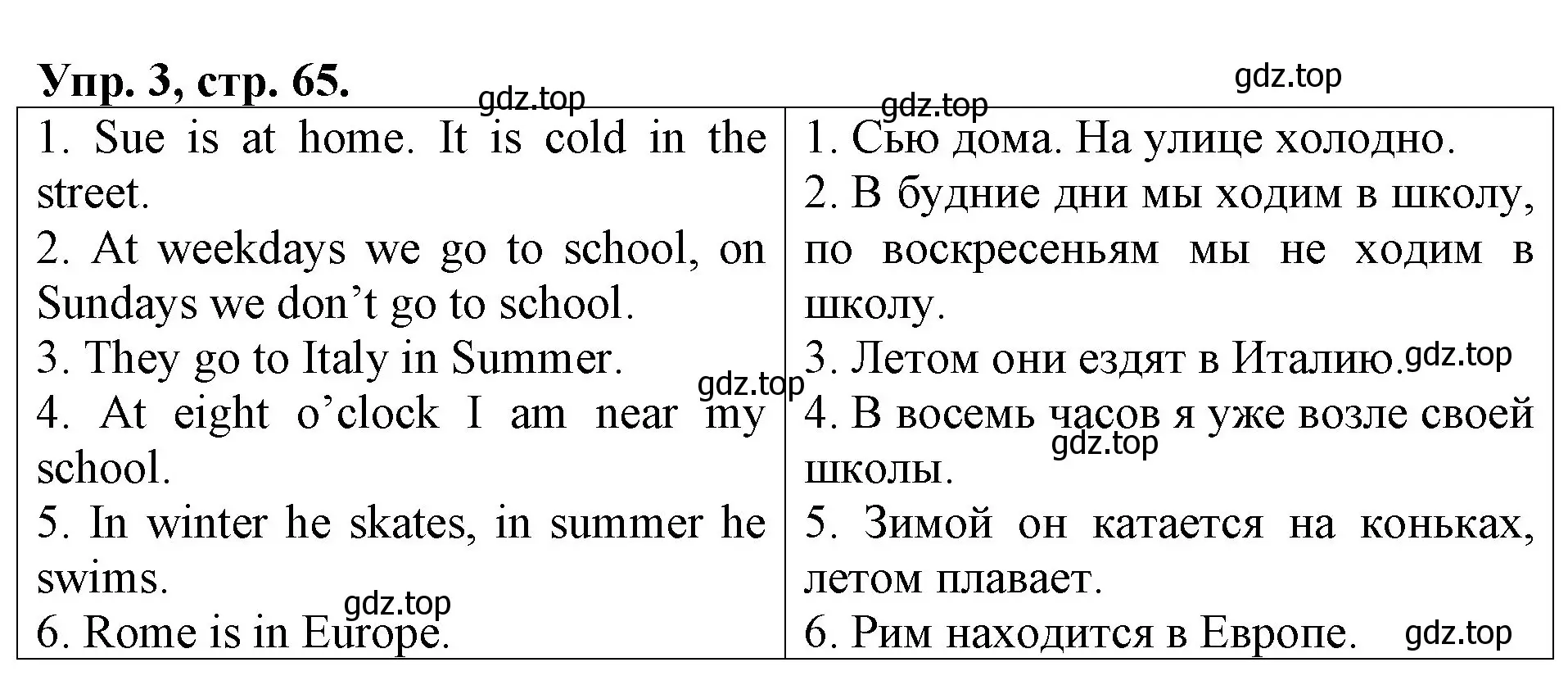 Решение номер 3 (страница 65) гдз по английскому языку 3 класс Афанасьева, Михеева, контрольные работы