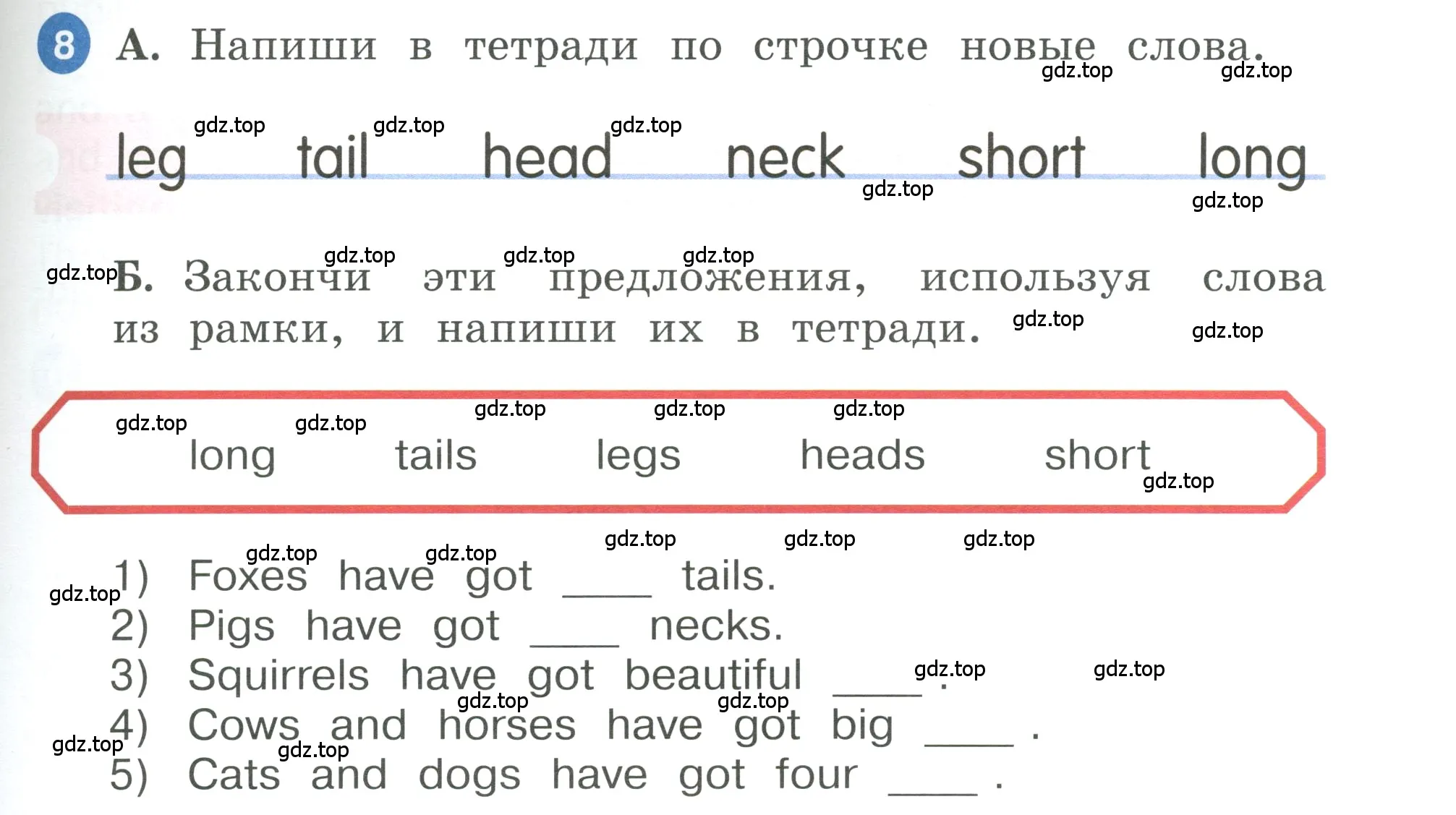 Условие номер 8 (страница 21) гдз по английскому языку 3 класс Афанасьева, Баранова, учебник 1 часть