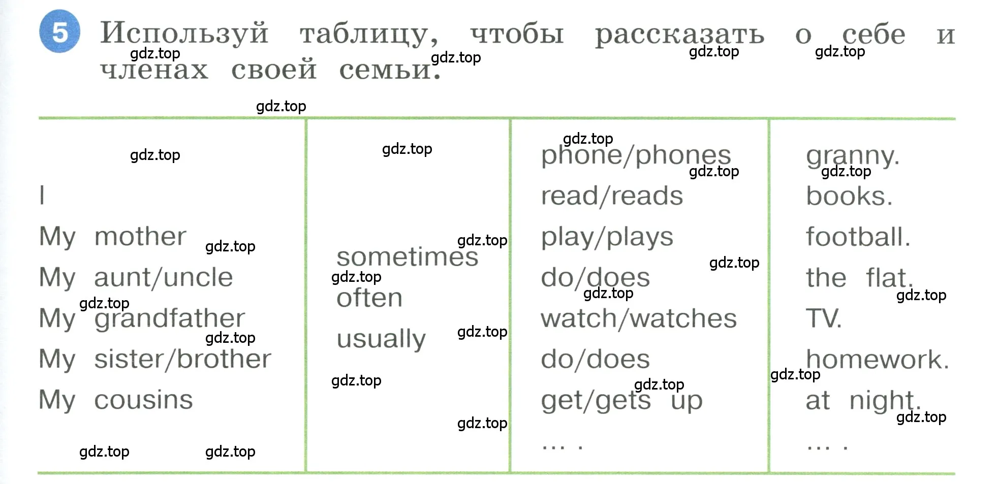 Условие номер 5 (страница 59) гдз по английскому языку 3 класс Афанасьева, Баранова, учебник 1 часть