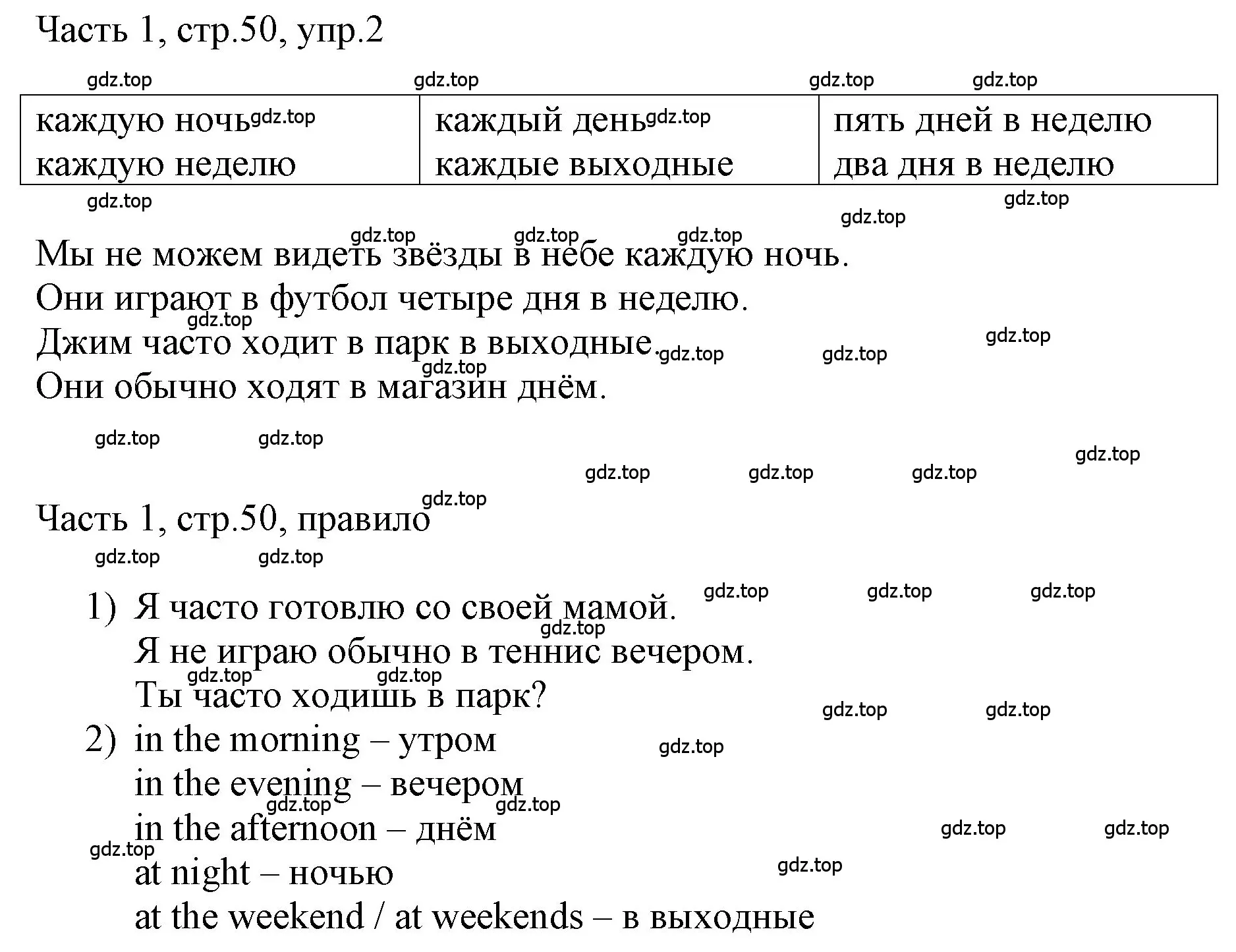 Решение номер 2 (страница 50) гдз по английскому языку 3 класс Афанасьева, Баранова, учебник 1 часть