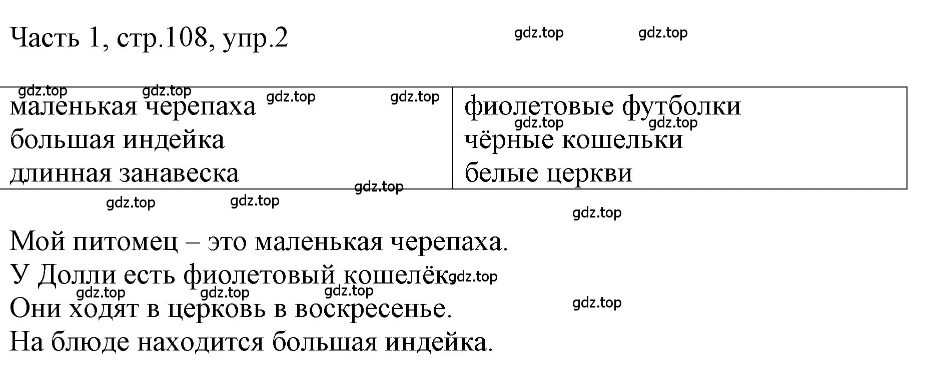 Решение номер 2 (страница 108) гдз по английскому языку 3 класс Афанасьева, Баранова, учебник 1 часть