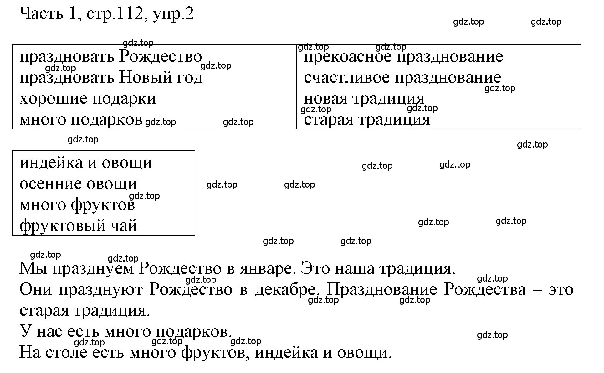 Решение номер 2 (страница 112) гдз по английскому языку 3 класс Афанасьева, Баранова, учебник 1 часть