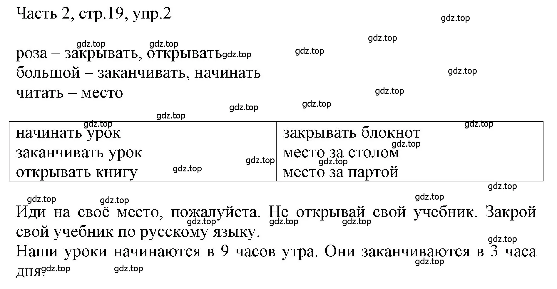 Решение номер 2 (страница 19) гдз по английскому языку 3 класс Афанасьева, Баранова, учебник 2 часть