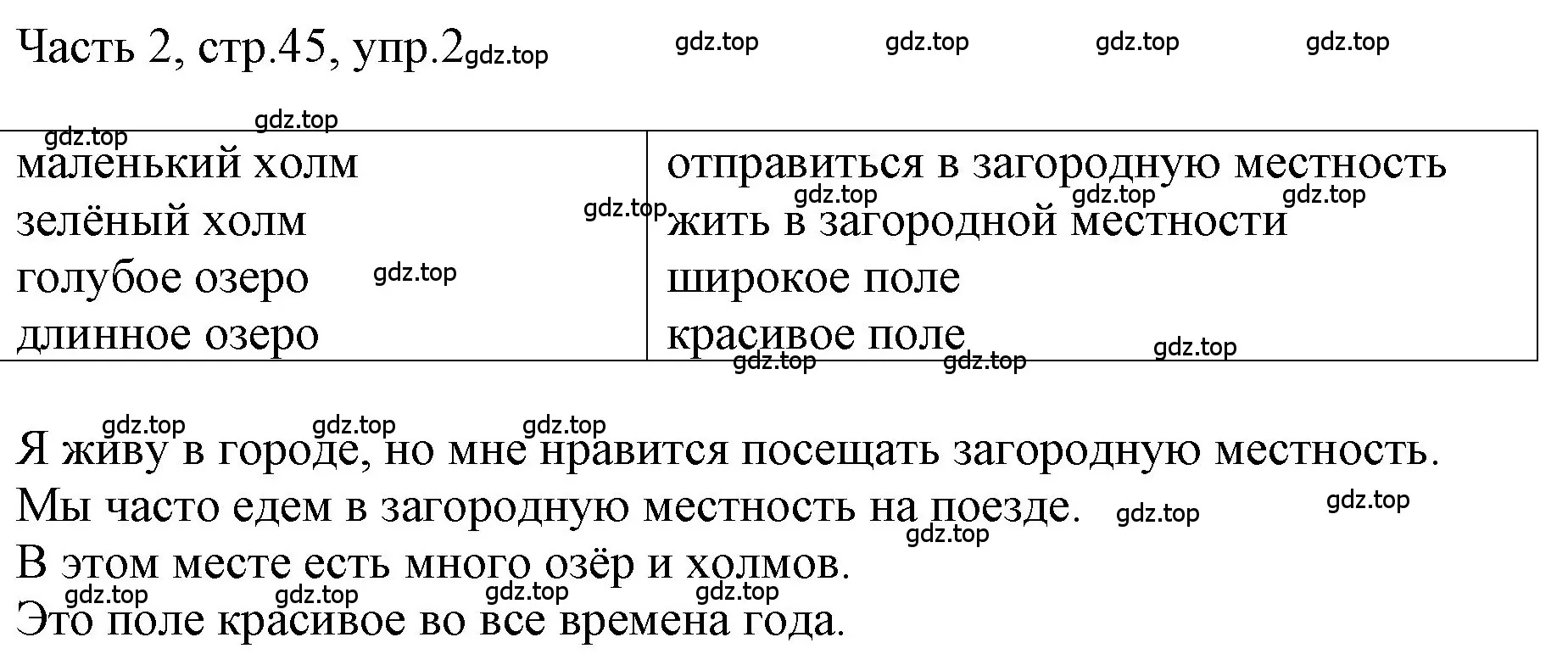 Решение номер 2 (страница 45) гдз по английскому языку 3 класс Афанасьева, Баранова, учебник 2 часть