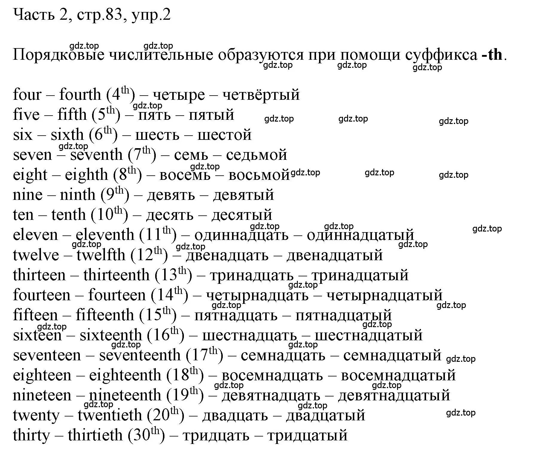 Решение номер 2 (страница 83) гдз по английскому языку 3 класс Афанасьева, Баранова, учебник 2 часть