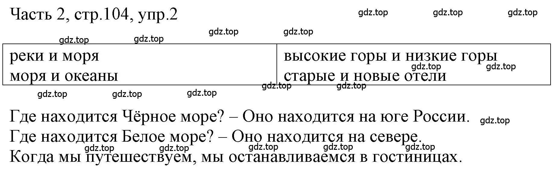 Решение номер 2 (страница 104) гдз по английскому языку 3 класс Афанасьева, Баранова, учебник 2 часть