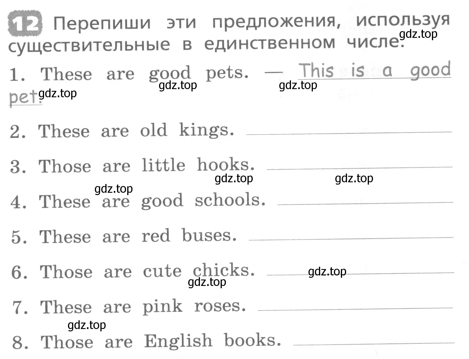 Условие номер 12 (страница 9) гдз по английскому языку 3 класс Афанасьева, Михеева, лексико-грамматический практикум