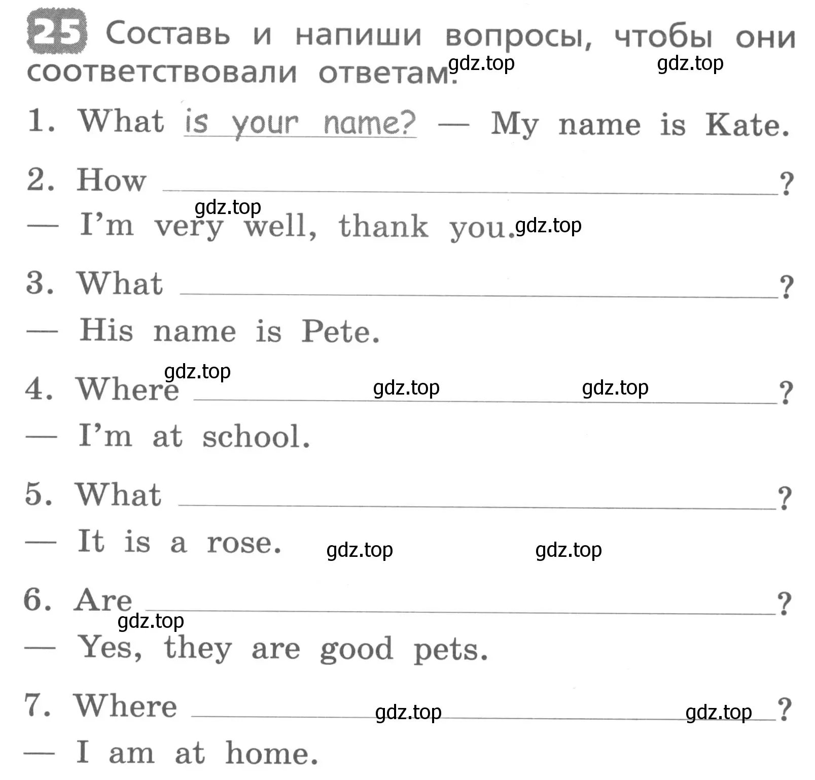 Условие номер 25 (страница 19) гдз по английскому языку 3 класс Афанасьева, Михеева, лексико-грамматический практикум