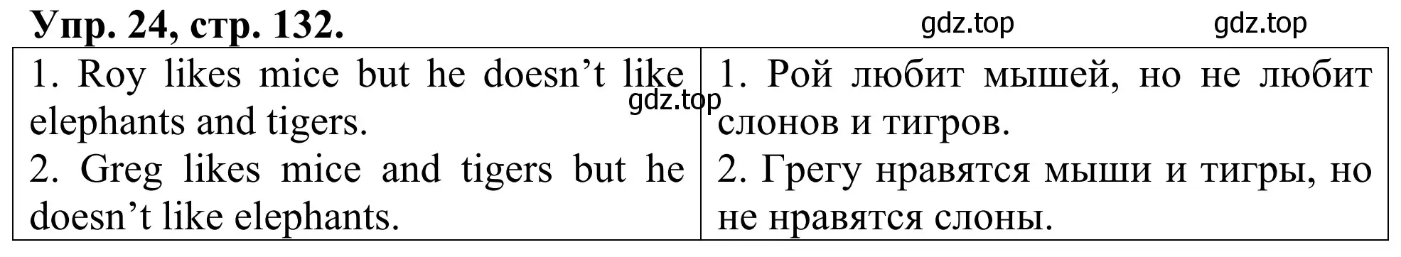 Решение номер 24 (страница 132) гдз по английскому языку 3 класс Афанасьева, Михеева, лексико-грамматический практикум