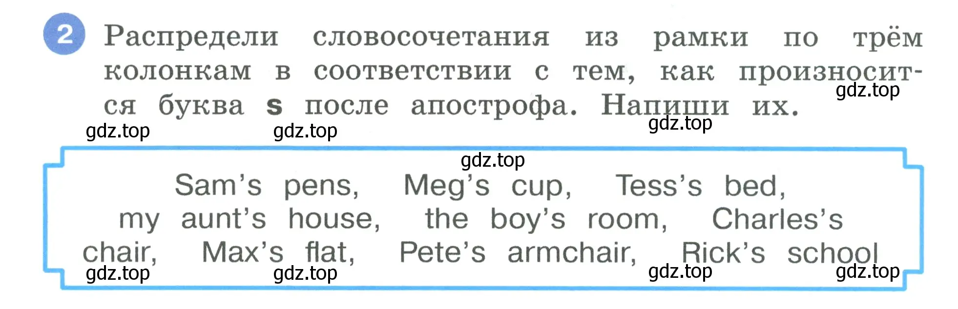 Условие номер 2 (страница 26) гдз по английскому языку 3 класс Афанасьева, Баранова, рабочая тетрадь 1 часть