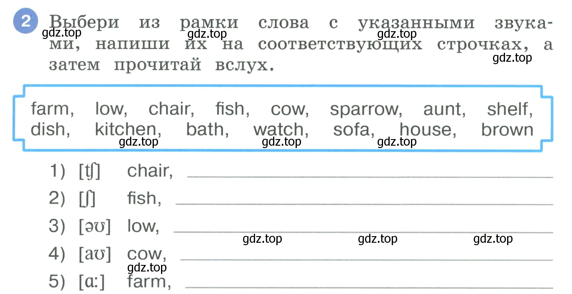 Условие номер 2 (страница 29) гдз по английскому языку 3 класс Афанасьева, Баранова, рабочая тетрадь 1 часть