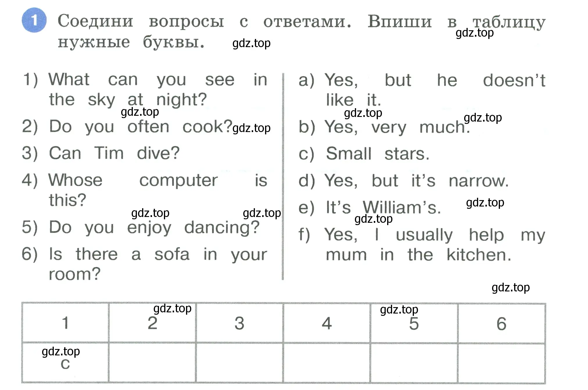 Условие номер 1 (страница 31) гдз по английскому языку 3 класс Афанасьева, Баранова, рабочая тетрадь 1 часть