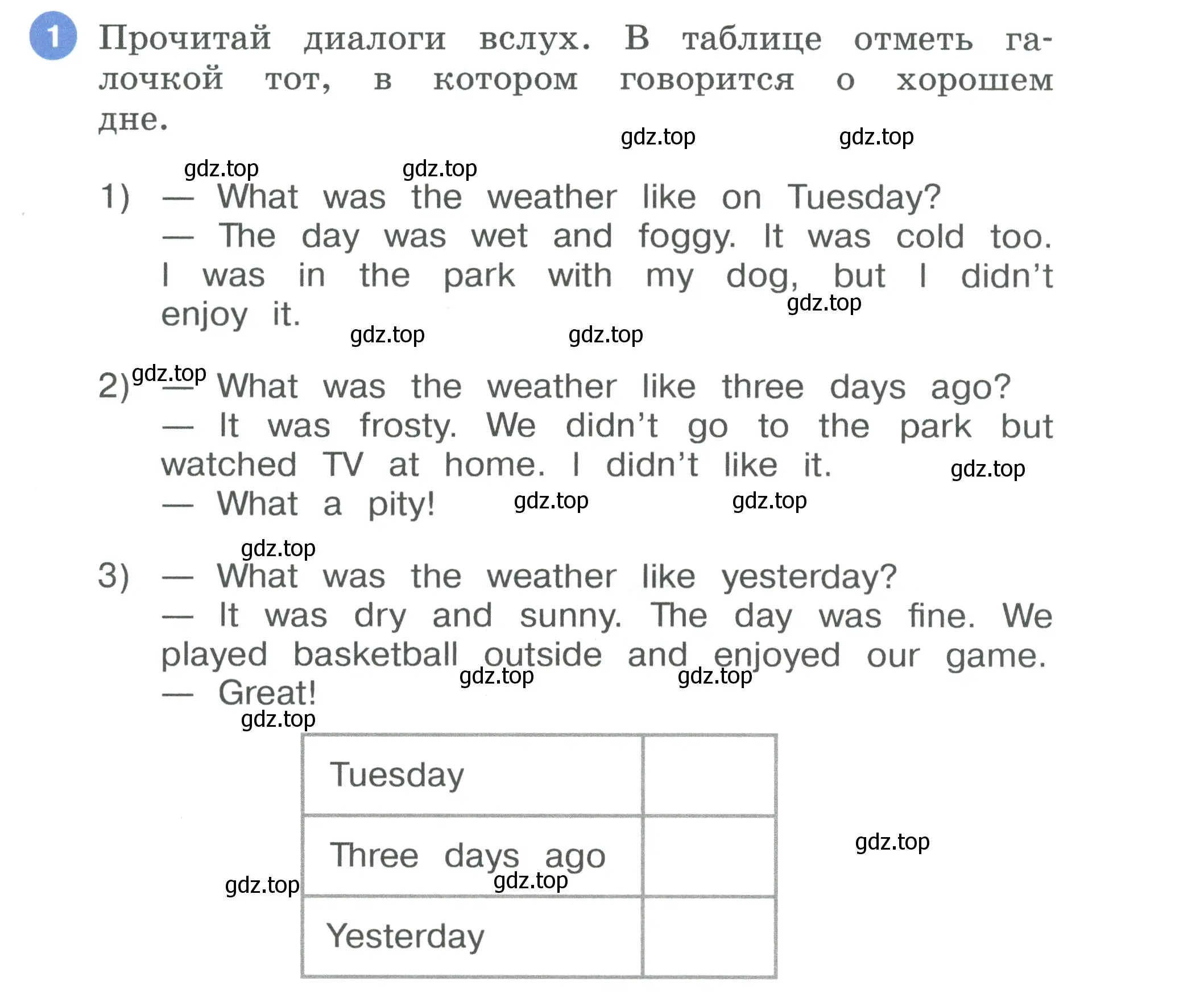 Условие номер 1 (страница 55) гдз по английскому языку 3 класс Афанасьева, Баранова, рабочая тетрадь 2 часть