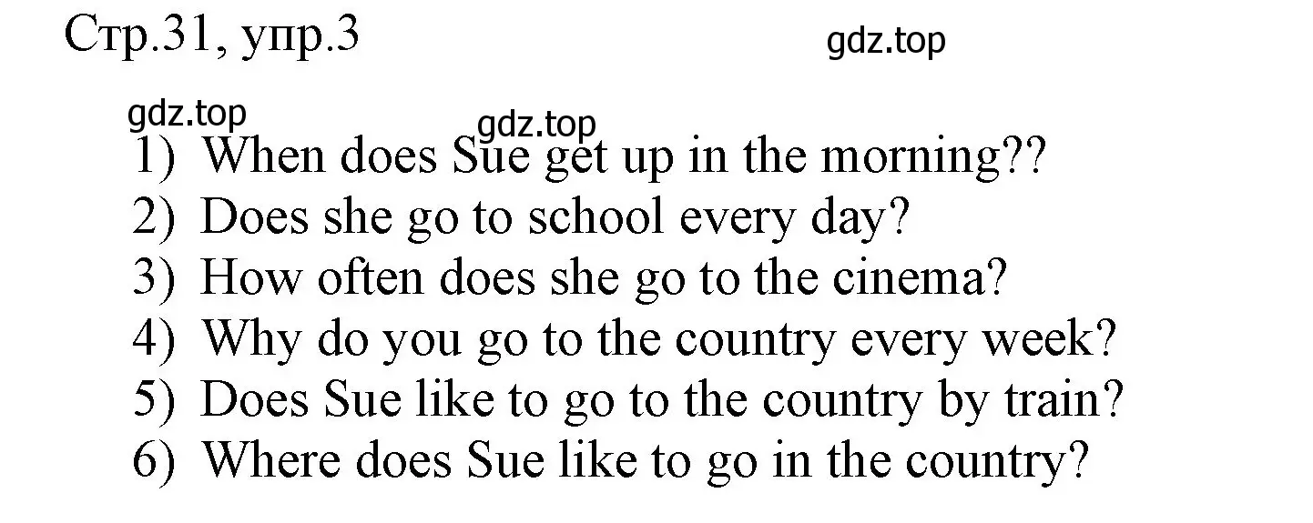 Решение номер 3 (страница 31) гдз по английскому языку 3 класс Афанасьева, Баранова, рабочая тетрадь 2 часть