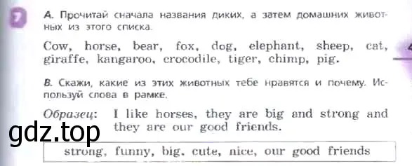 Условие номер 7 (страница 41) гдз по английскому языку 3 класс Афанасьева, Михеева, учебник 2 часть