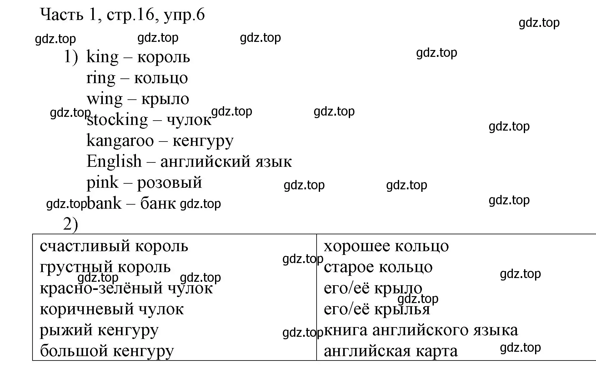 Решение номер 6 (страница 16) гдз по английскому языку 3 класс Афанасьева, Михеева, учебник 1 часть