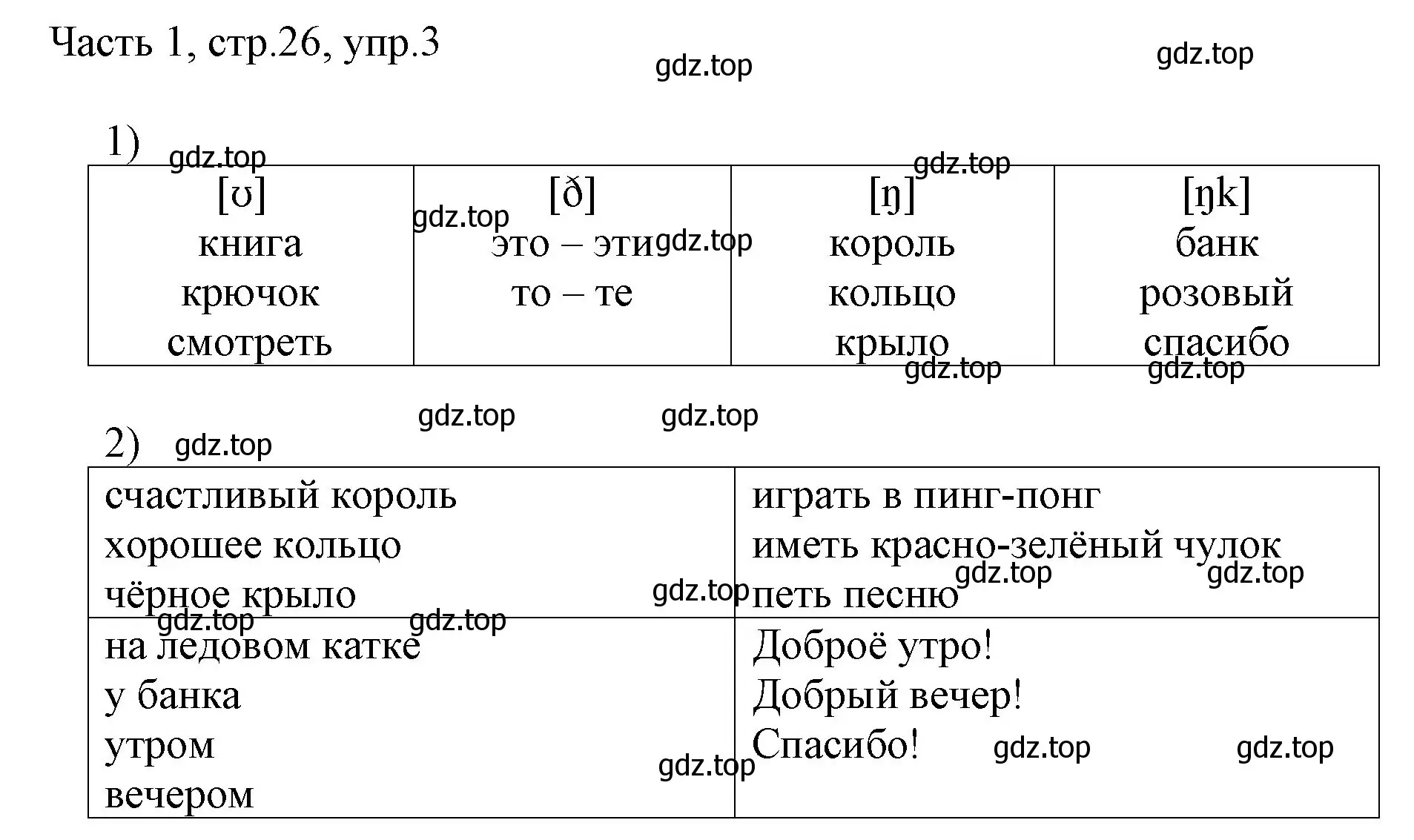 Решение номер 3 (страница 26) гдз по английскому языку 3 класс Афанасьева, Михеева, учебник 1 часть