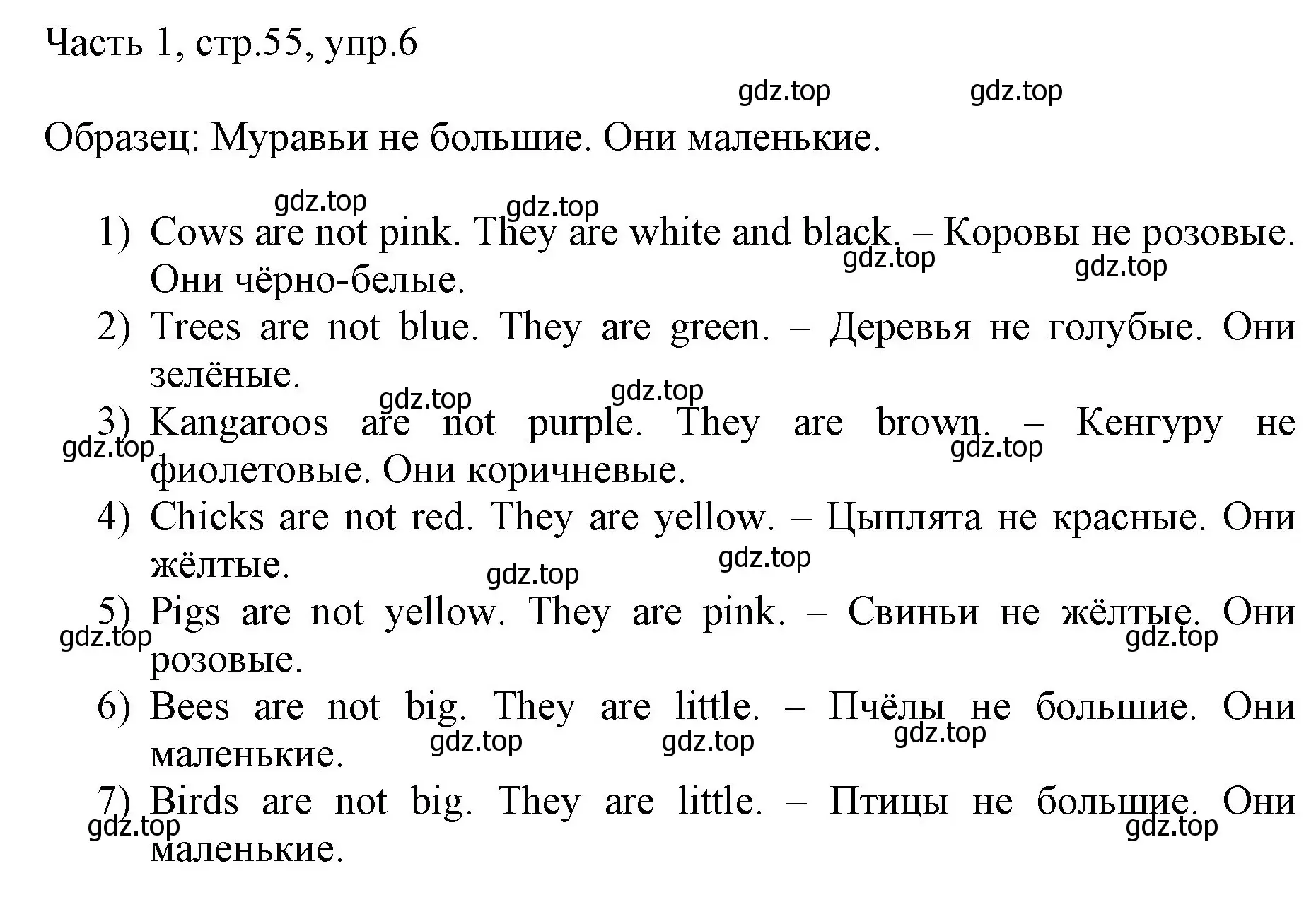 Решение номер 6 (страница 55) гдз по английскому языку 3 класс Афанасьева, Михеева, учебник 1 часть