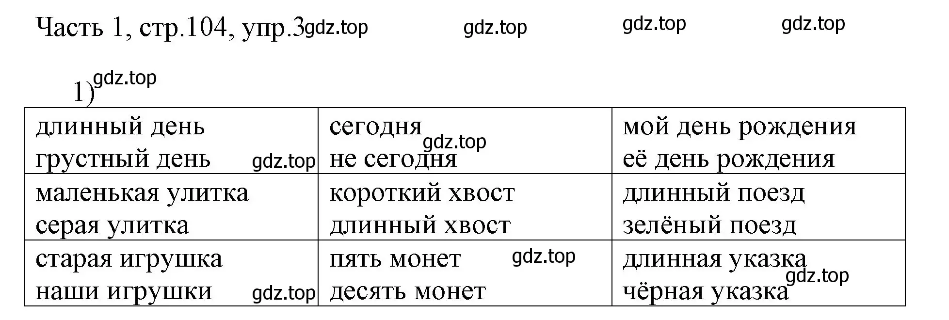 Решение номер 3 (страница 104) гдз по английскому языку 3 класс Афанасьева, Михеева, учебник 1 часть