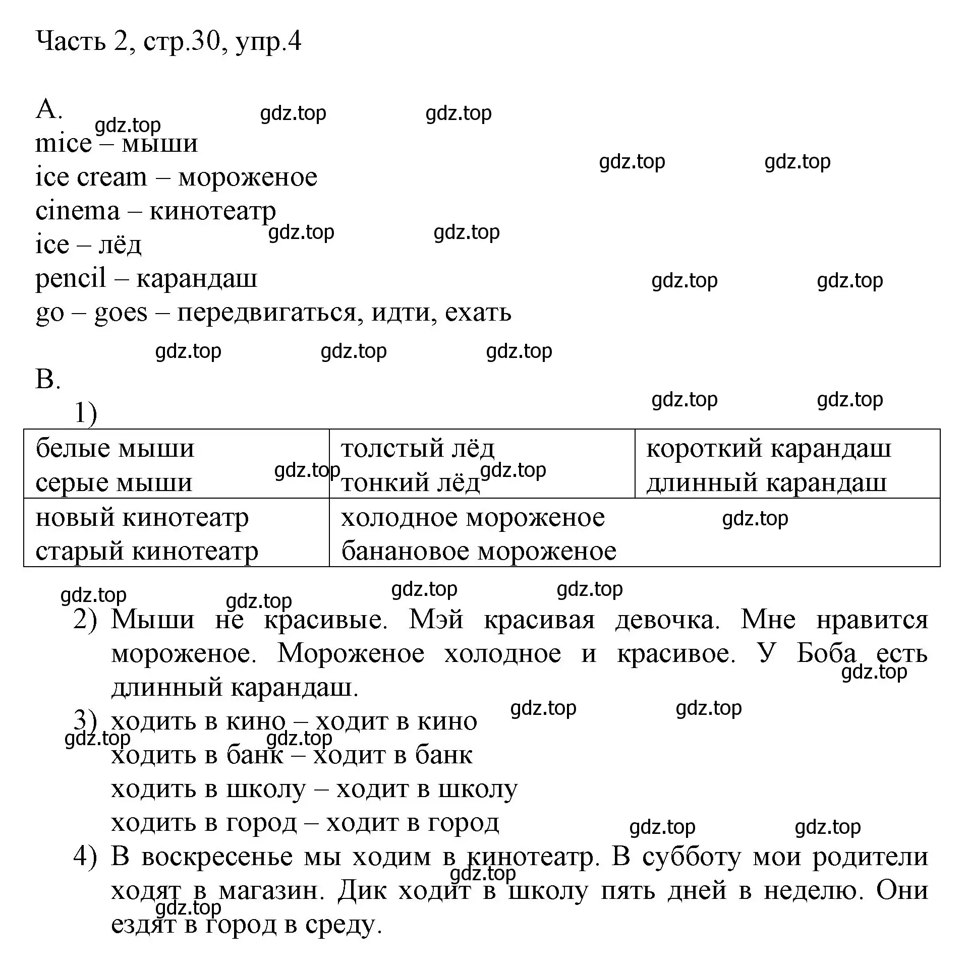 Решение номер 4 (страница 30) гдз по английскому языку 3 класс Афанасьева, Михеева, учебник 2 часть