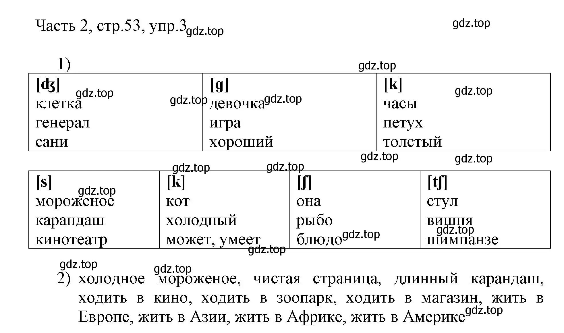 Решение номер 3 (страница 53) гдз по английскому языку 3 класс Афанасьева, Михеева, учебник 2 часть