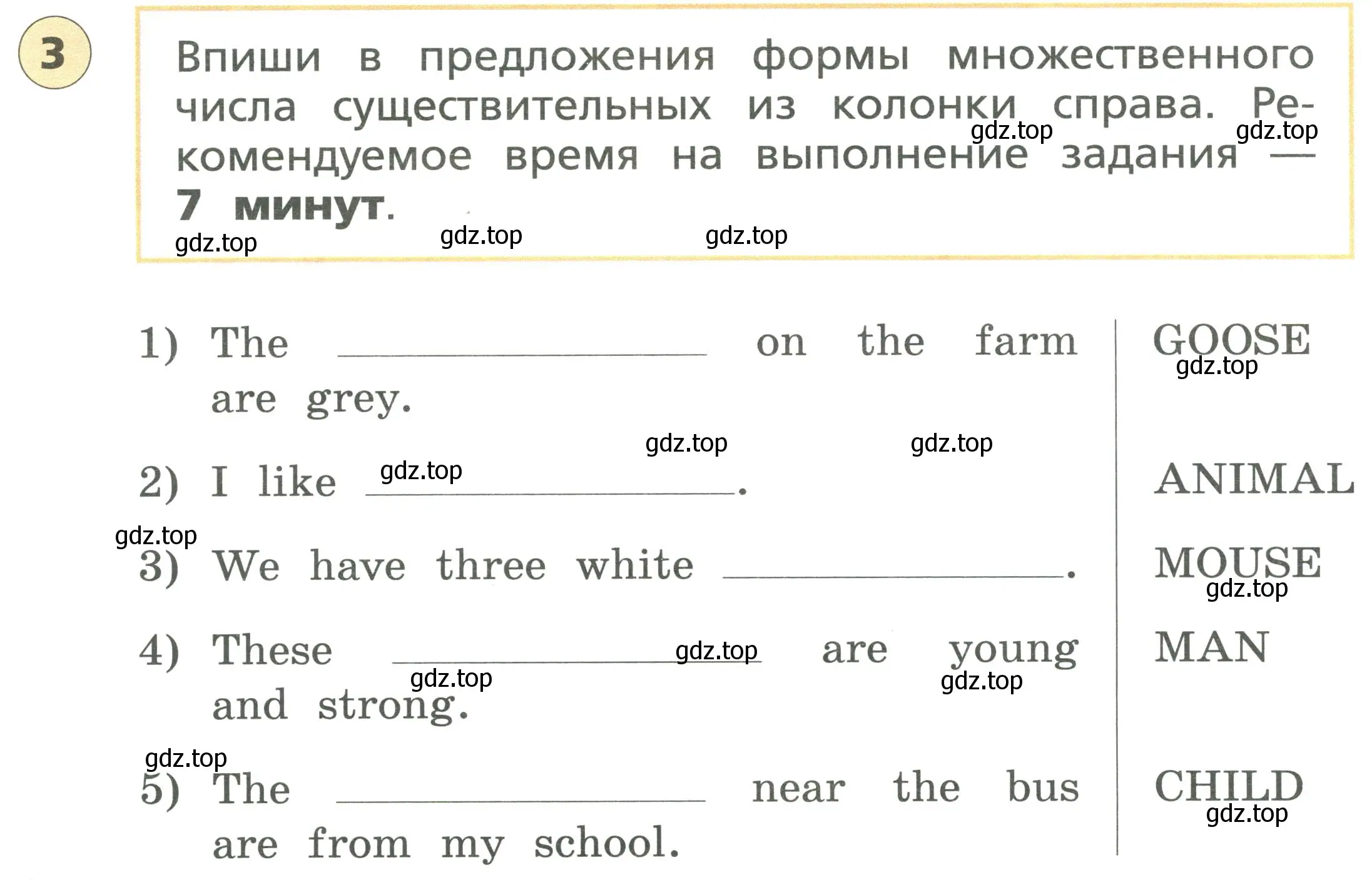 Условие номер 3 (страница 36) гдз по английскому языку 3 класс Афанасьева, Михеева, подготовка к Всероссийским проверочным работам