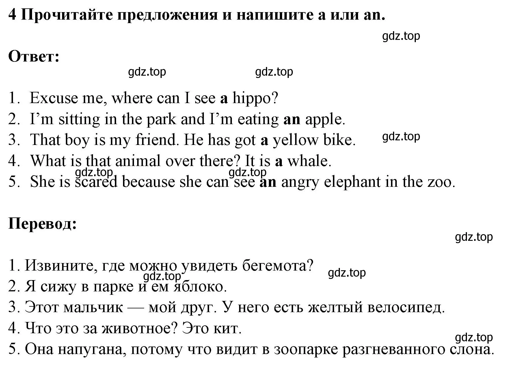 Решение номер 4 (страница 44) гдз по английскому языку 3 класс Смирнов, тетрадь-экзаменатор