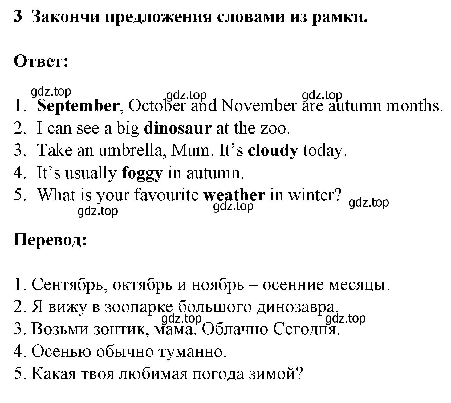 Решение номер 3 (страница 47) гдз по английскому языку 3 класс Смирнов, тетрадь-экзаменатор