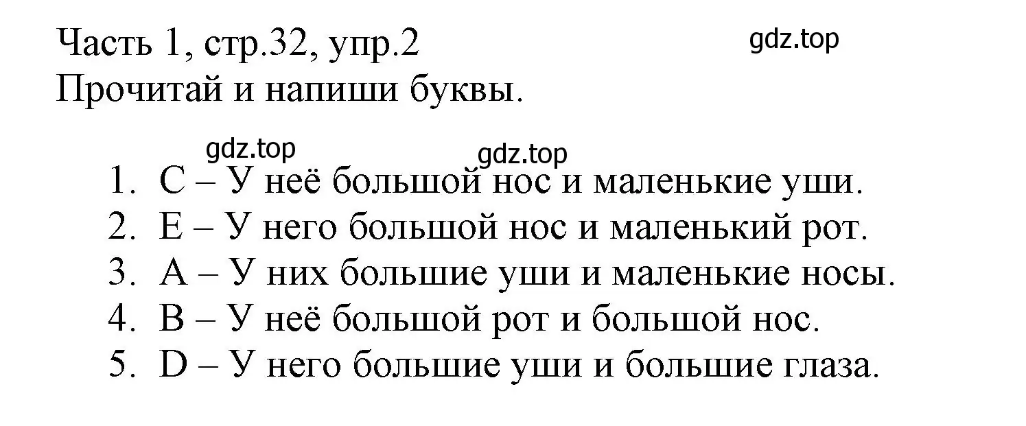 Решение номер 2 (страница 32) гдз по английскому языку 3 класс Баранова, Дули, рабочая тетрадь 1 часть