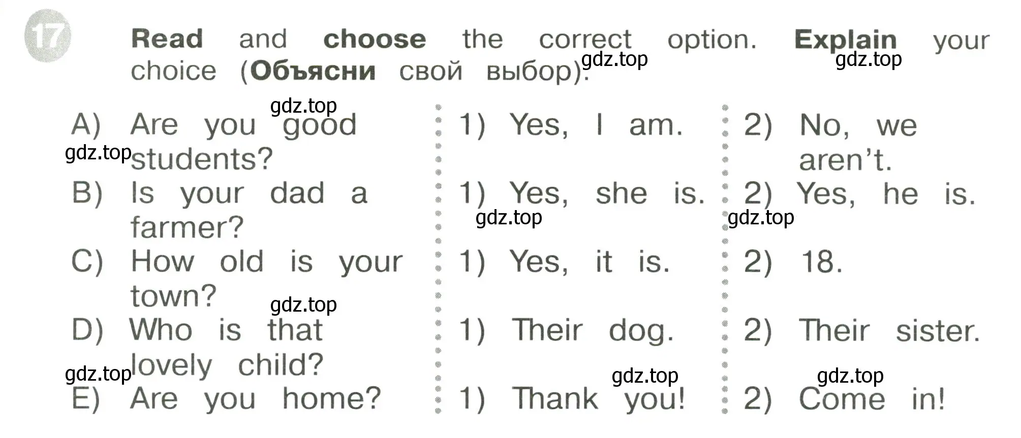 Условие номер 17 (страница 23) гдз по английскому языку 3 класс Котова, сборник упражнений