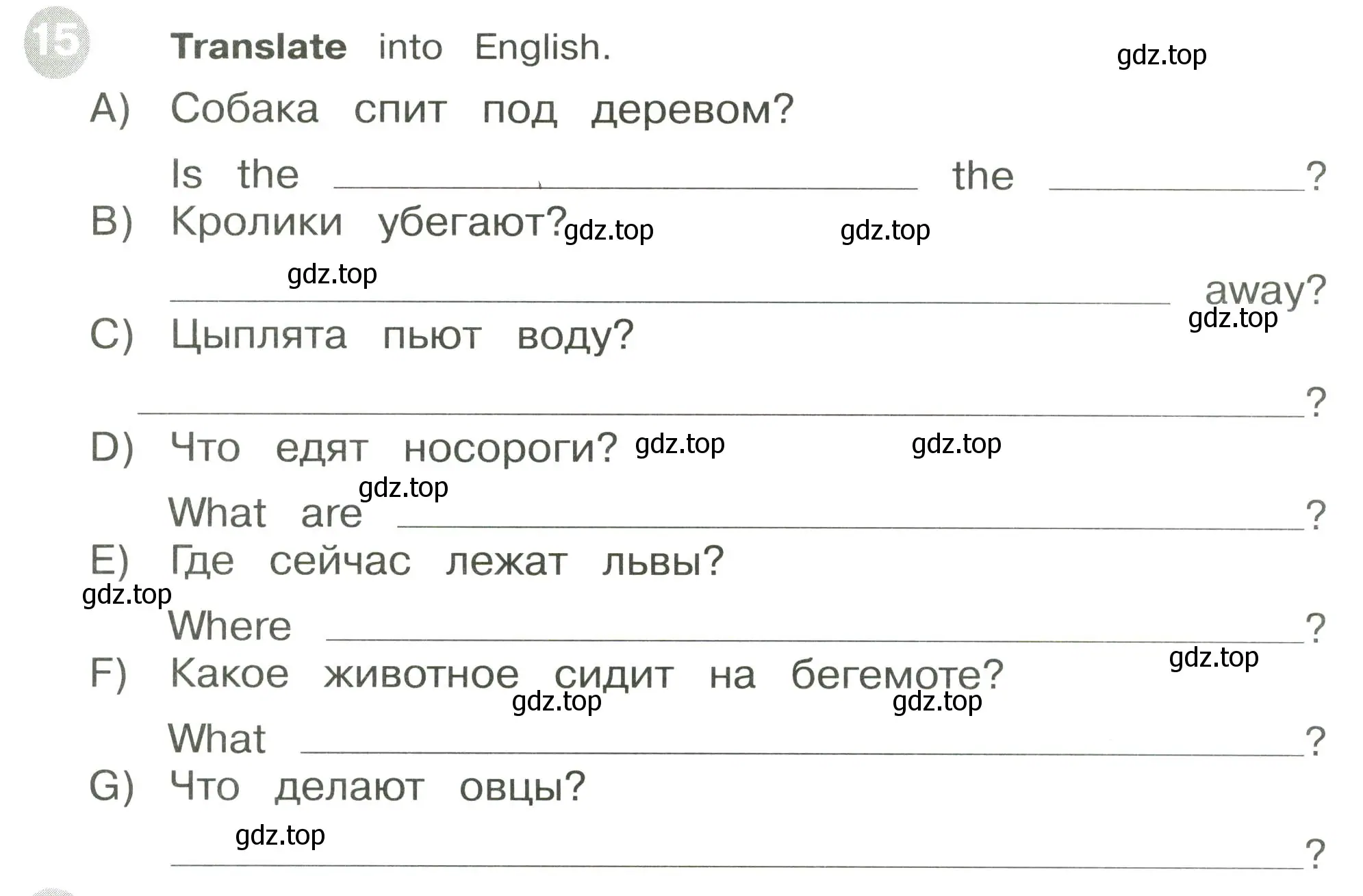 Условие номер 15 (страница 87) гдз по английскому языку 3 класс Котова, сборник упражнений