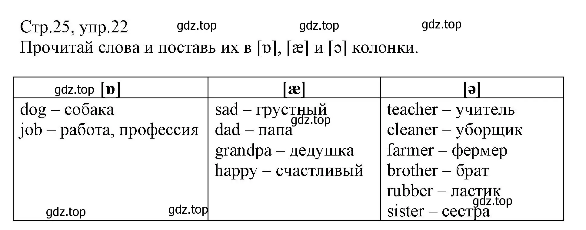 Решение номер 22 (страница 25) гдз по английскому языку 3 класс Котова, сборник упражнений