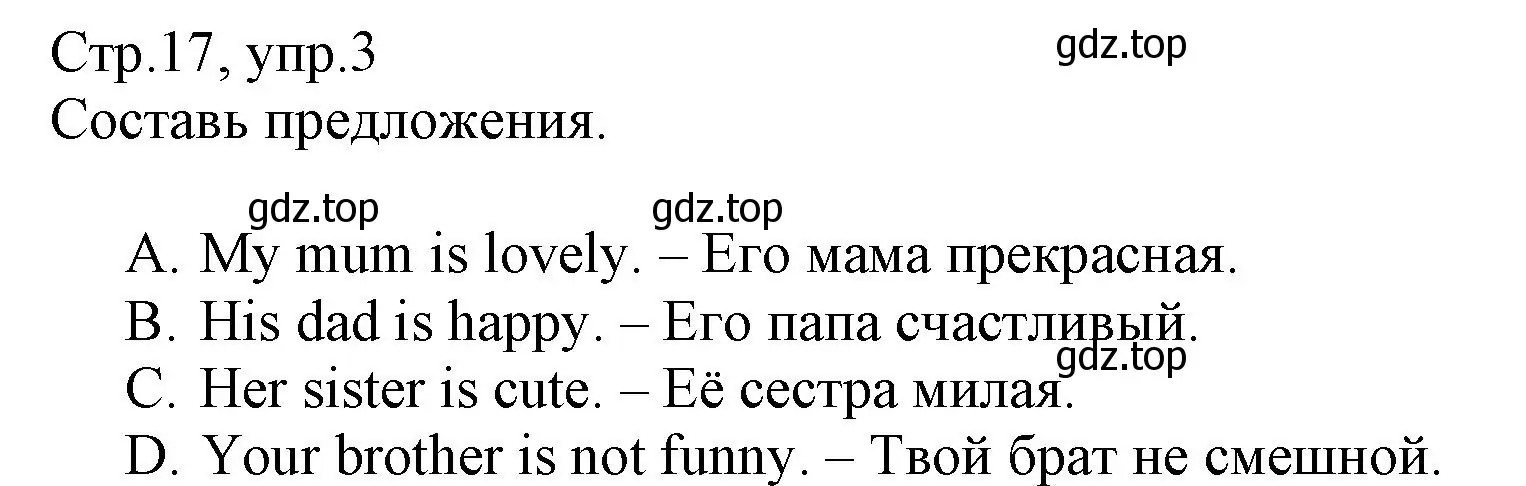 Решение номер 3 (страница 17) гдз по английскому языку 3 класс Котова, сборник упражнений