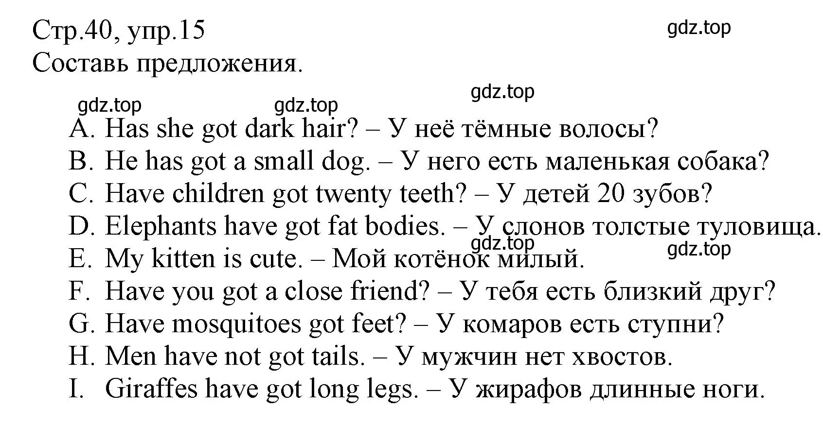 Решение номер 15 (страница 40) гдз по английскому языку 3 класс Котова, сборник упражнений