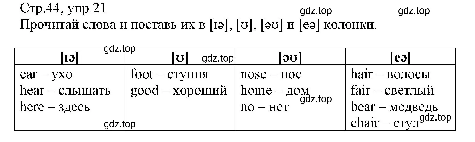 Решение номер 21 (страница 44) гдз по английскому языку 3 класс Котова, сборник упражнений