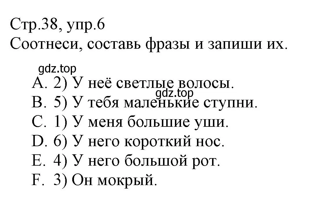 Решение номер 6 (страница 38) гдз по английскому языку 3 класс Котова, сборник упражнений