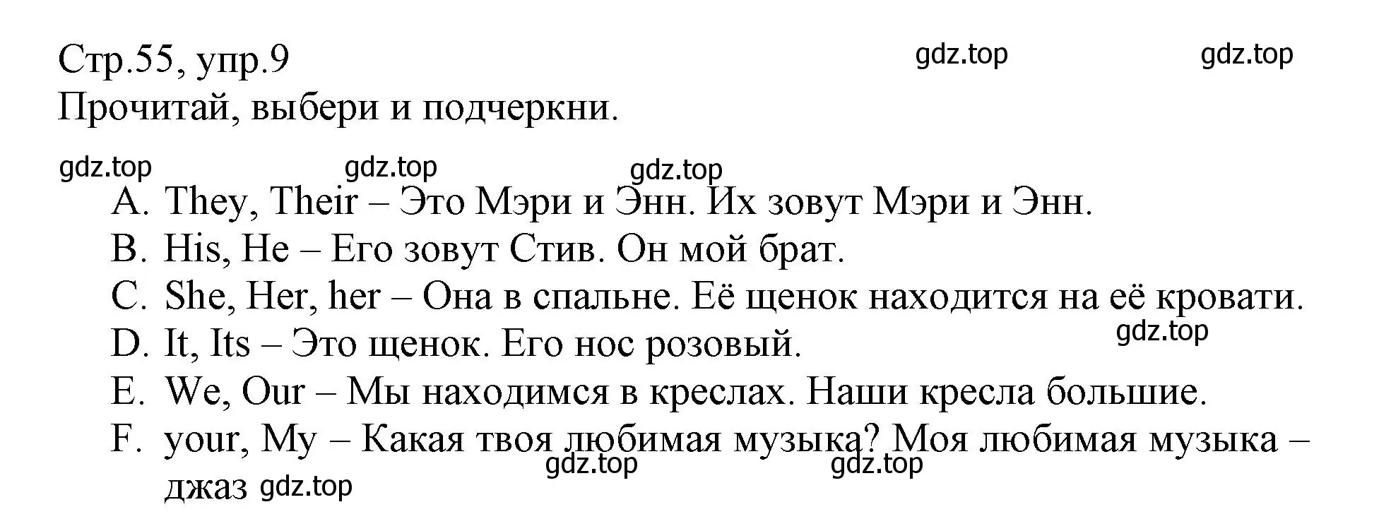 Решение номер 9 (страница 55) гдз по английскому языку 3 класс Котова, сборник упражнений