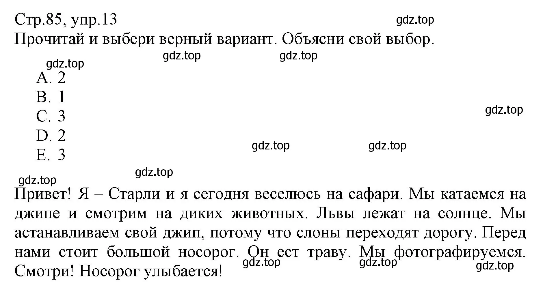 Решение номер 13 (страница 85) гдз по английскому языку 3 класс Котова, сборник упражнений