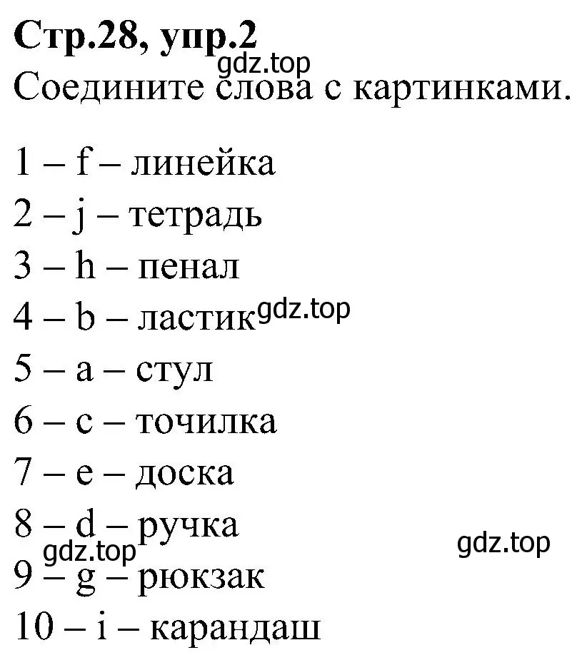 Решение номер 2 (страница 28) гдз по английскому языку 3 класс Баранова, Дули, учебник 1 часть