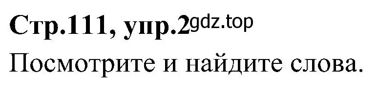 Решение номер 2 (страница 111) гдз по английскому языку 3 класс Баранова, Дули, учебник 2 часть