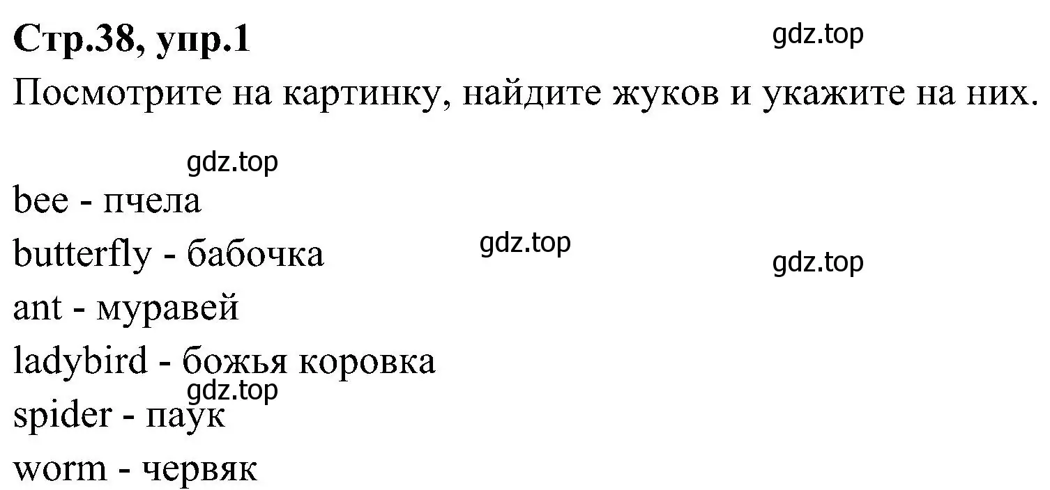 Решение номер 1 (страница 38) гдз по английскому языку 3 класс Баранова, Дули, учебник 2 часть