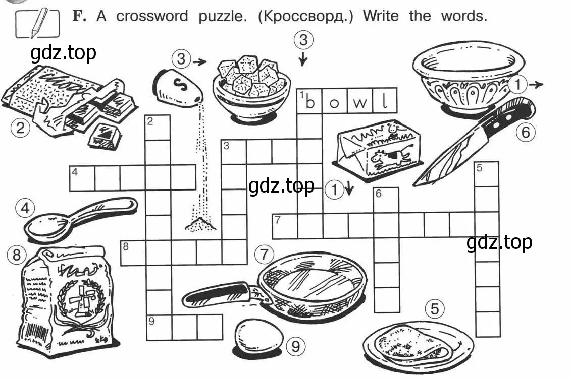 Условие номер F (страница 45) гдз по английскому языку 3 класс Вербицкая, Эббс, рабочая тетрадь