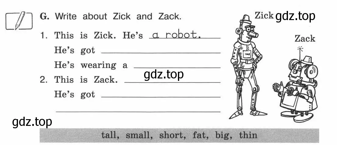 Условие номер G (страница 53) гдз по английскому языку 3 класс Вербицкая, Эббс, рабочая тетрадь