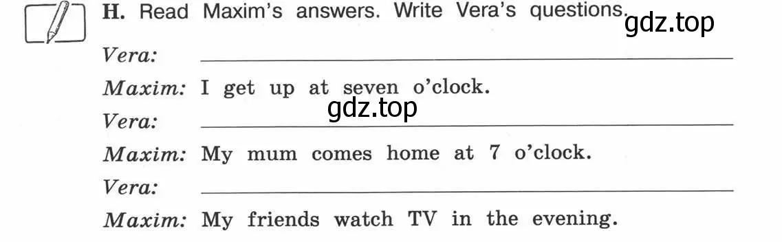 Условие номер H (страница 69) гдз по английскому языку 3 класс Вербицкая, Эббс, рабочая тетрадь