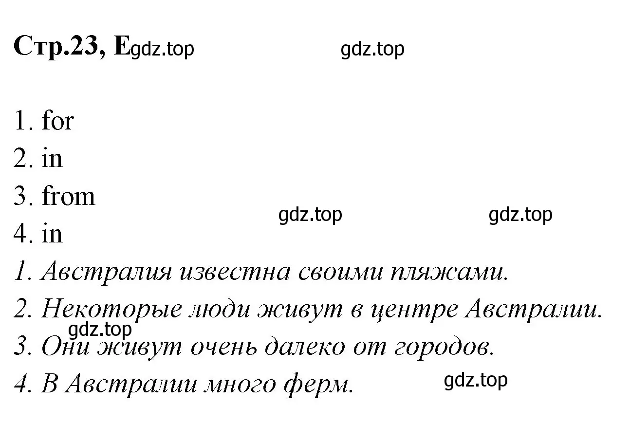 Решение номер E (страница 23) гдз по английскому языку 3 класс Вербицкая, Эббс, рабочая тетрадь