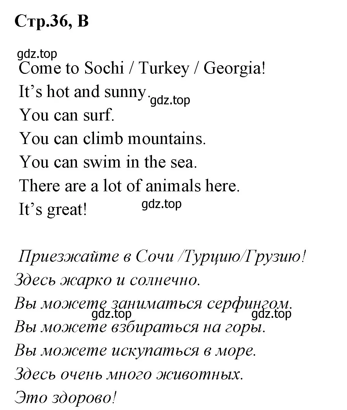 Решение номер B (страница 36) гдз по английскому языку 3 класс Вербицкая, Эббс, рабочая тетрадь